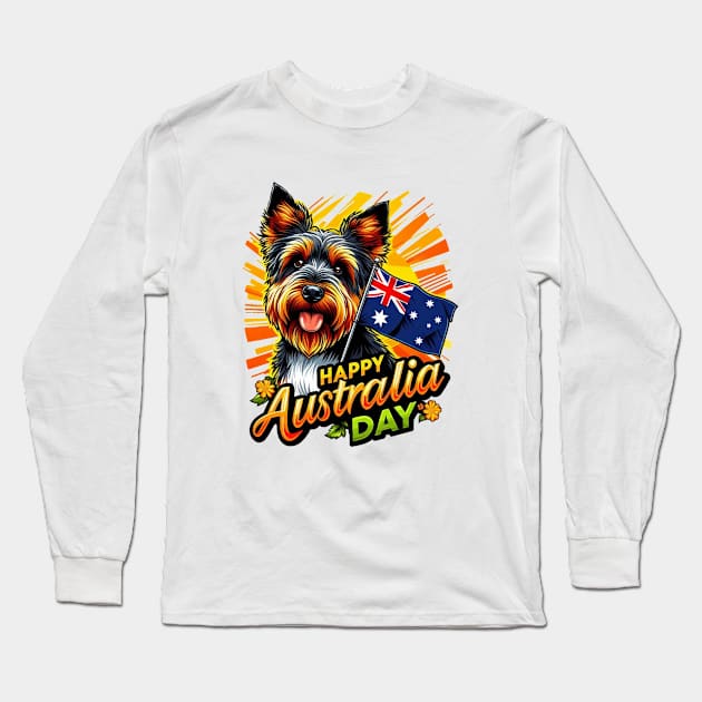 Australian Terrier Long Sleeve T-Shirt by BukovskyART